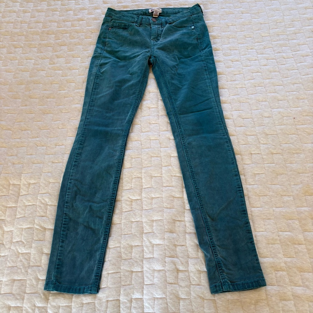 Mudd Corduroy Teal Pants Skinny